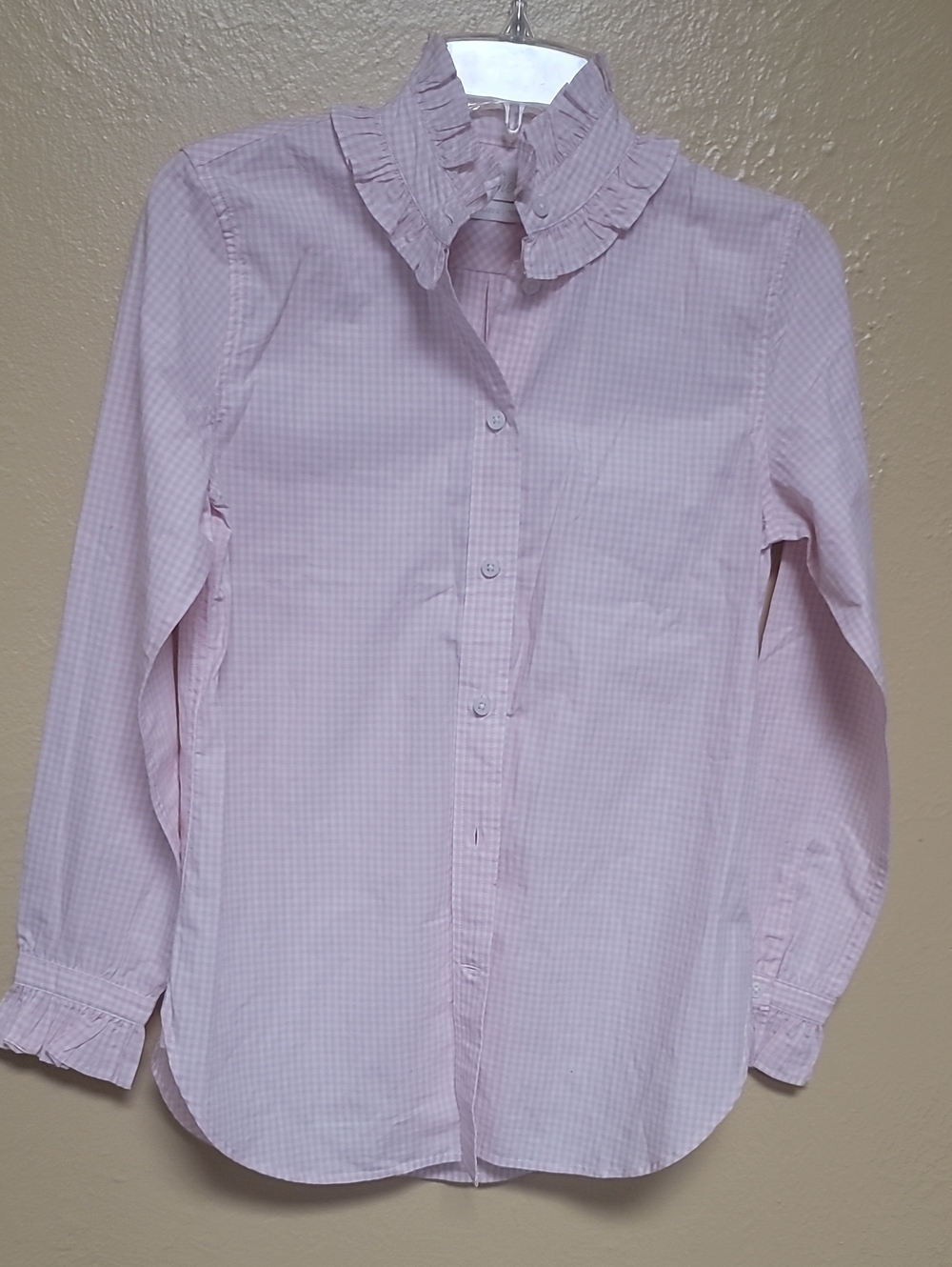 J.Crew|Ruffle Collar Women's Button-Up Shirt EUC - Picture 2 of 8